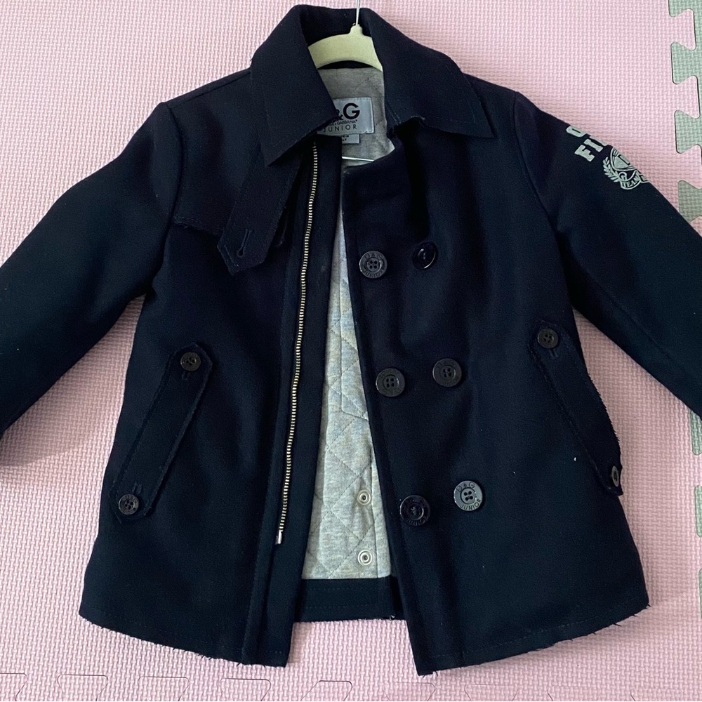 Vintage Dolce and Gabbana Navy boys coat 2T/3T